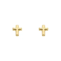 Pendientes Cruz Oro 18K
