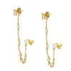 Pendientes Daisy Chain Plata Dorada