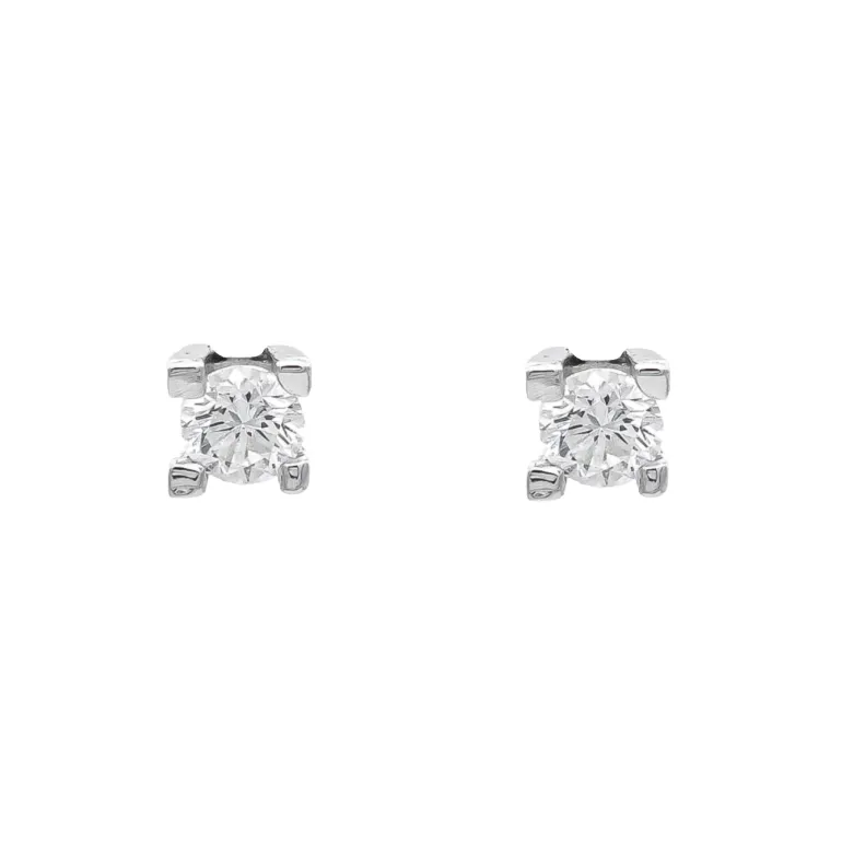 Pendientes Donna Diamantes Personalizado 0,50ct E-VS1 GIA Oro Blanco 18K