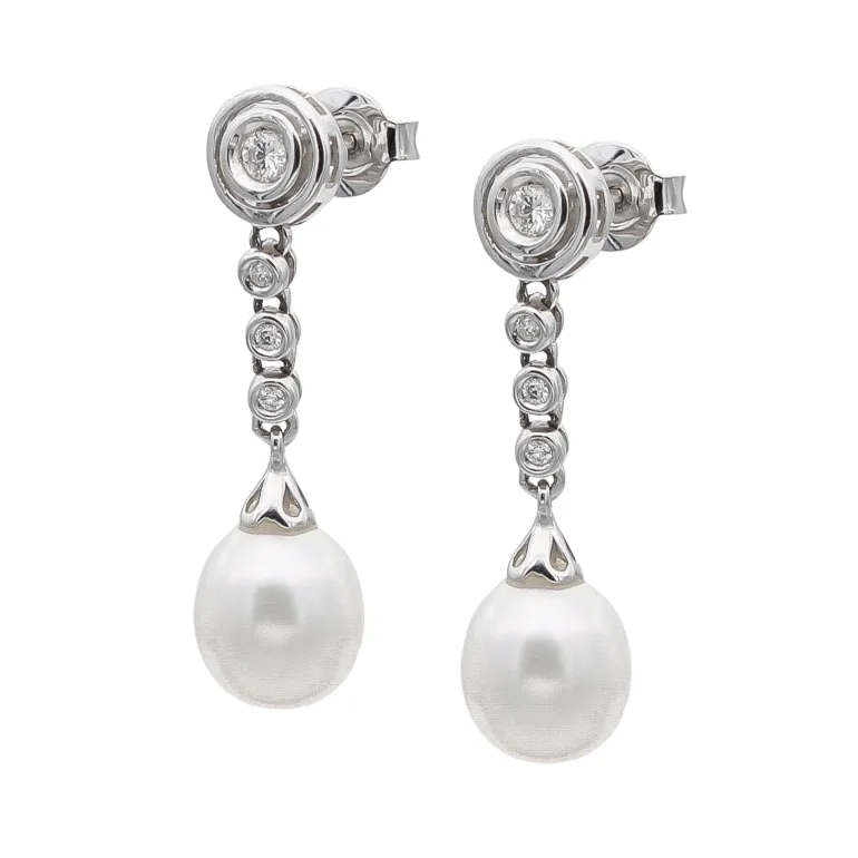 Pendientes Edén Diamantes G-VS Oro Blanco 18K