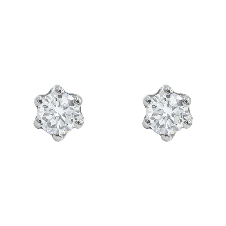 Pendientes Elia Diamantes Oro Blanco 18K