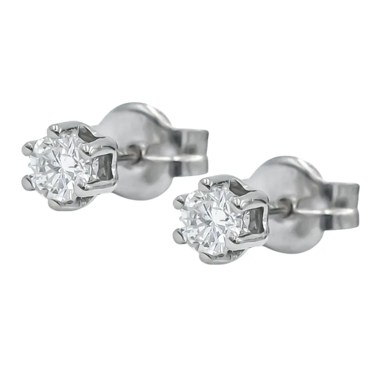 Pendientes Elia Diamantes Oro Blanco 18K
