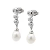 Pendientes Jasmine Diamantes Oro Blanco 18K
