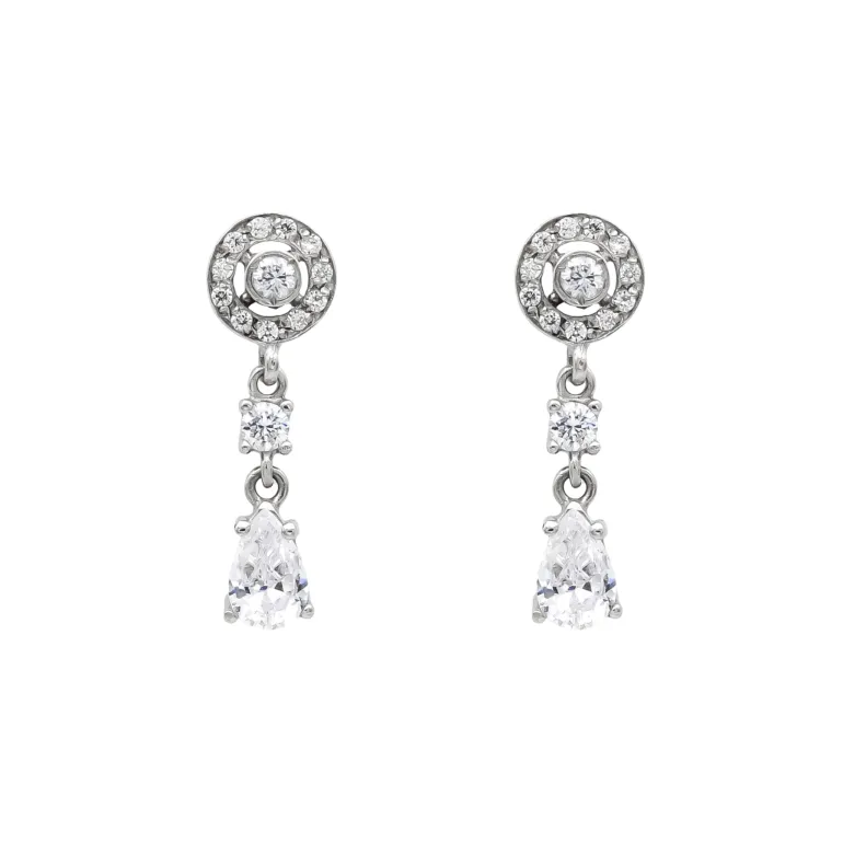 Pendientes Kaia Oro Blanco 18K