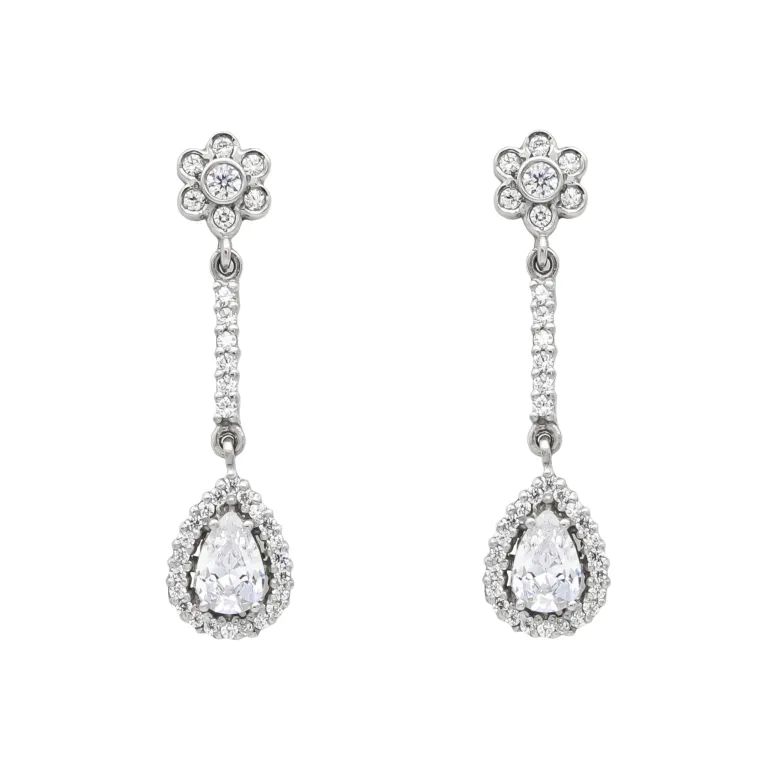 Pendientes Layna Oro Blanco 18K