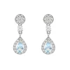 Pendientes Leire Topacio Azul Oro Blanco 18K