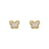 Pendientes Mariposa Nácar Oro 18K