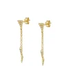 Pendientes Megan Chain Plata Dorada