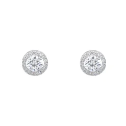 Pendientes Melissa 7mm Oro Blanco 18K