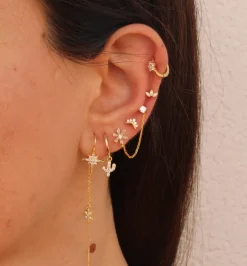 Pendientes Mini Queen Plata Dorada