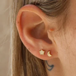 Pendientes Moonlite Oro 18K