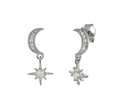 Pendientes Moonshine Plata
