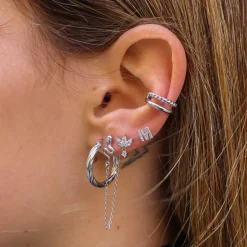 Pendientes Snake Chain Plata