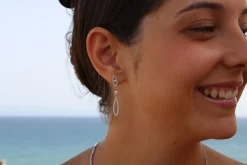 Pendientes Sofía Oro Blanco 18K