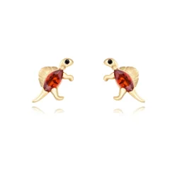 Pendientes Spinosaurus Plata Dorada
