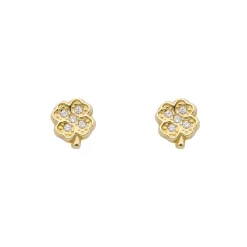 Pendientes Trébol Oro 18K