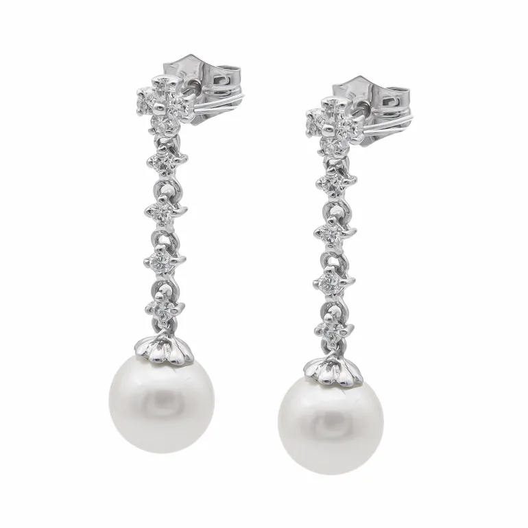 Pendientes Valeria Diamantes Oro Blanco 18K
