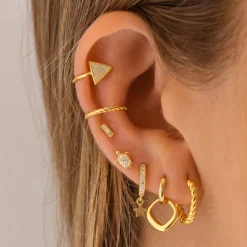 Piercing Barra Plata Dorada