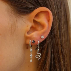 Piercing Estrella Polar Black Plata
