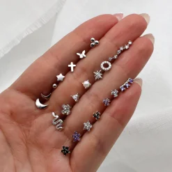 Piercing Estrella Polar Black Plata