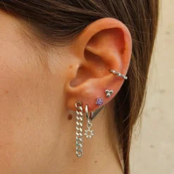 Piercing Estrella Polar Lila Plata
