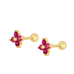 Piercing Glam Fucsia Plata Dorada