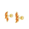 Piercing Karen Naranja Plata Dorada