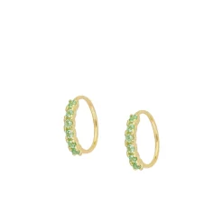 Piercing Lenis Green Plata Dorada