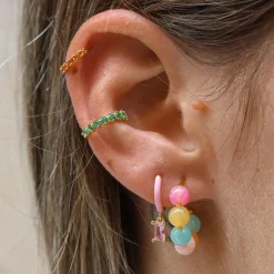 Piercing Lenis Naranja Plata