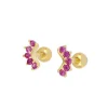 Piercing Lexi Fucsia Plata Dorada