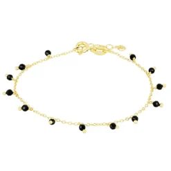 Pulsera Acra Espinelas Plata Dorada