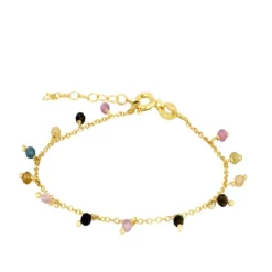 Pulsera Acra Turmalinas Plata Dorada