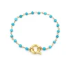 Pulsera Amur Turquesa Plata Dorada