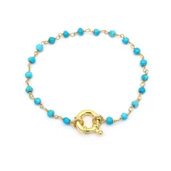 Pulsera Amur Turquesa Plata Dorada