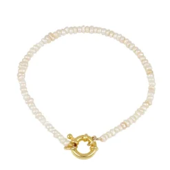 Pulsera Anisa Pearl Plata Dorada