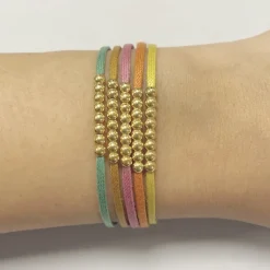 Pulsera Bolly Amarillo Plata Dorada