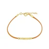 Pulsera Bolly Naranja Plata Dorada