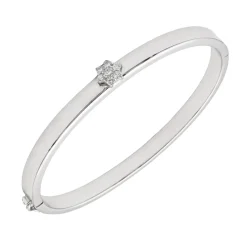 Pulsera Caña Rosella Diamante 0,30ct H-VS Oro Blanco 18K