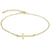 Pulsera Cruz Plata Dorada