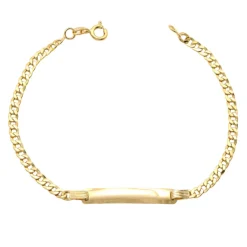 Pulsera Esclava Barbada Oro 18K (Placa 30x5mm)