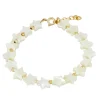 Pulsera Estrella Nácar Plata Dorada