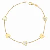 Pulsera Mariposas Nácar Oro 18K