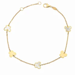 Pulsera Mariposas Nácar Oro 18K