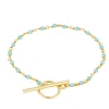 Pulsera Milos Amazonita Plata Dorada