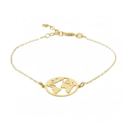 Pulsera Mundo Plata Dorada