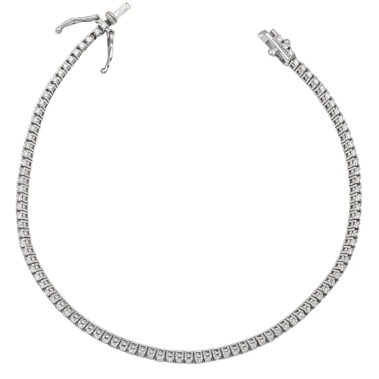 Pulsera Riviere Diamantes G-VS Oro Blanco 18K