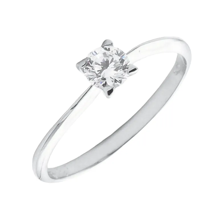 Solitario Gacelle Oro Blanco 18K