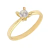 Solitario Luar 4mm Oro 18K