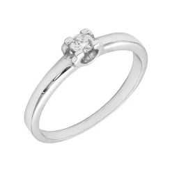 Solitario Olivia Diamante 0,10ct G-VS Oro Blanco 18K