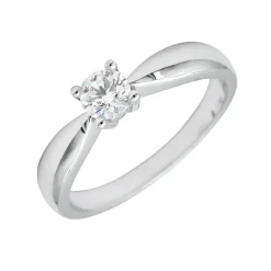 Solitario River Diamante 0,26ct D-VS1 HRD Oro Blanco 18K